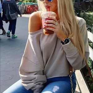 Fashion Nova 3xl Off The Shoulder Crop Sweater